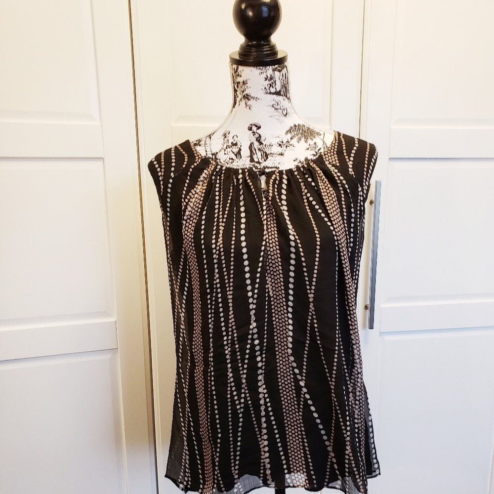 ⏰SALE⏰{New York & Co} Black Pearls Print Top